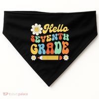 Hello Seventh 7th Grade Back To School Teachers USA-Made Doggie Bandana thumb 0