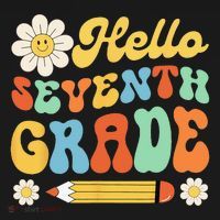 Hello Seventh 7th Grade Back To School Teachers Apron thumb 3