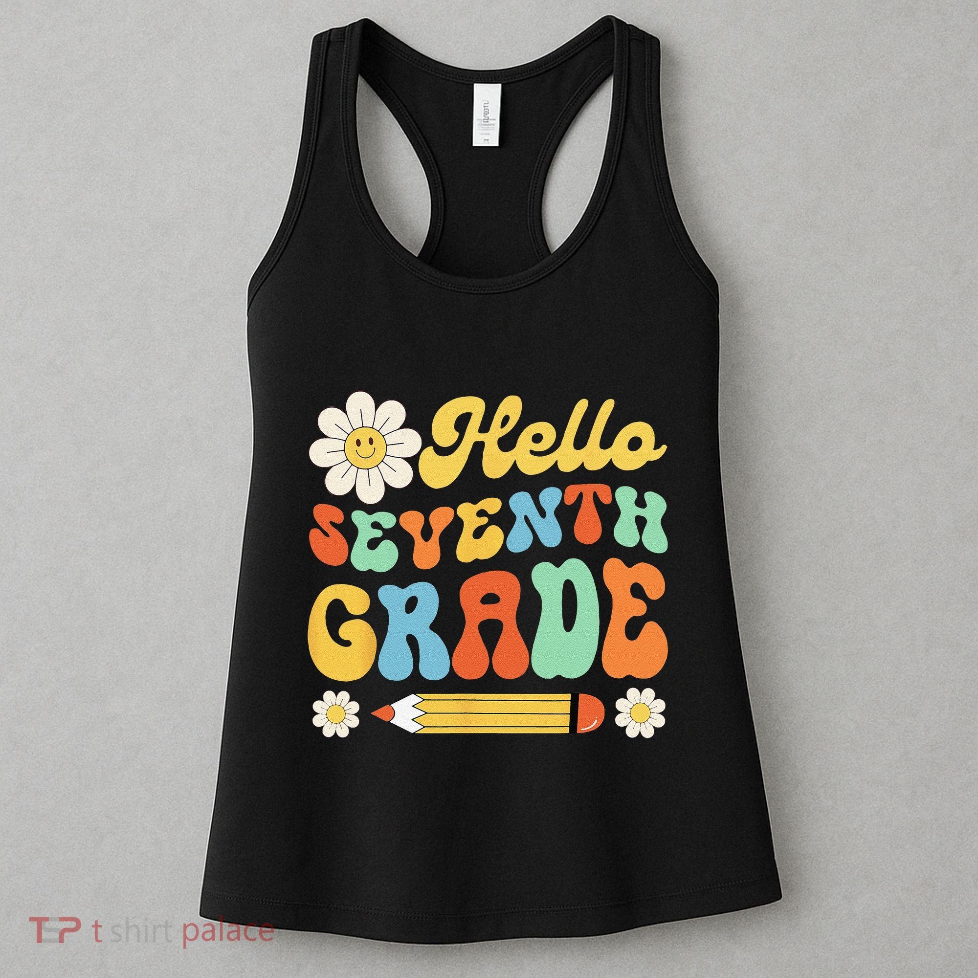 Hello Seventh 7th Grade Back To School Teachers Women's Tank Top
