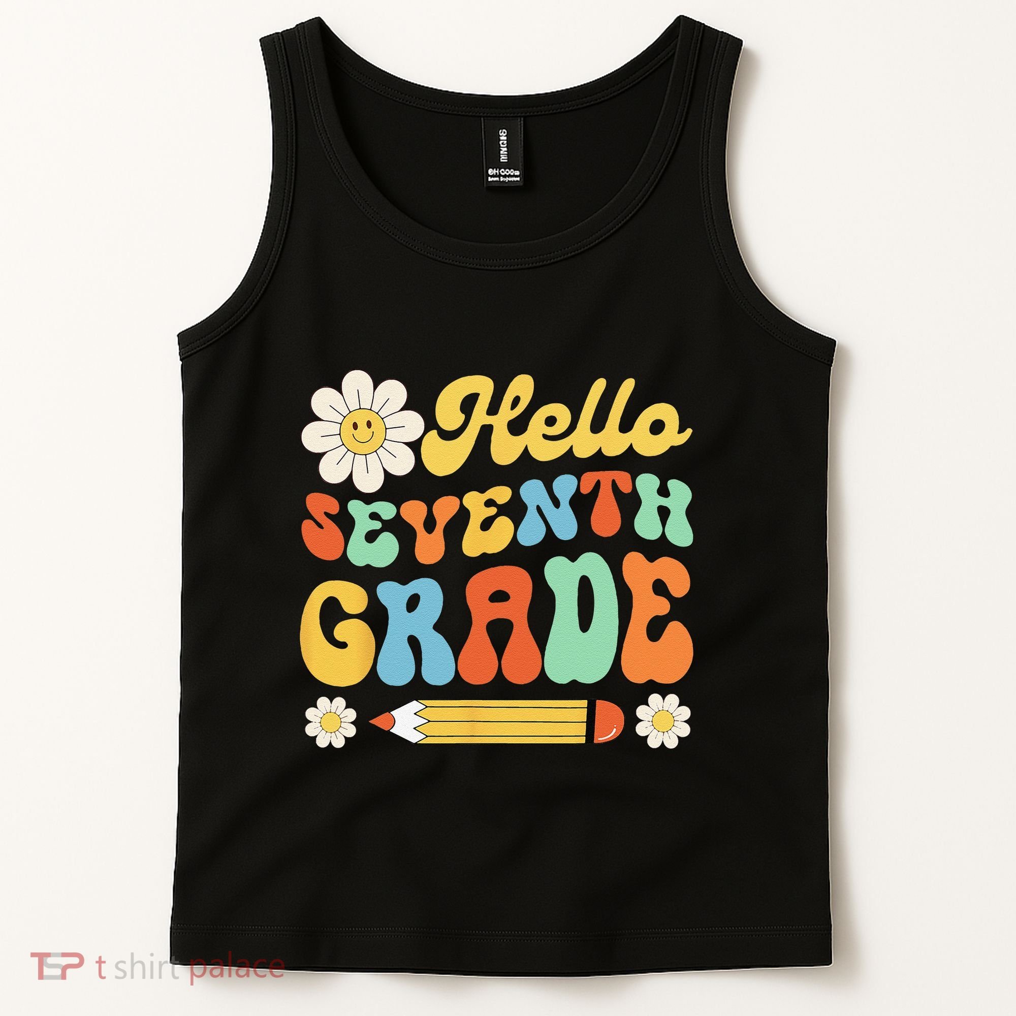 Hello Seventh 7th Grade Back To School Teachers Tank Top