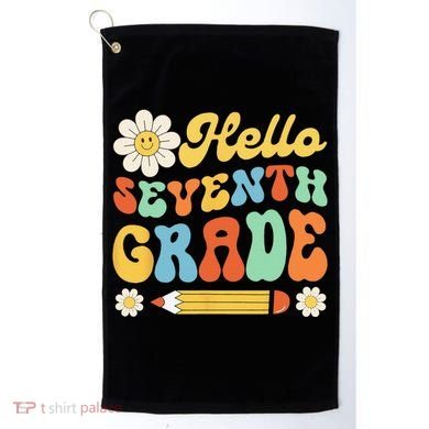 Hello Seventh 7th Grade Back To School Teachers Golf Towel