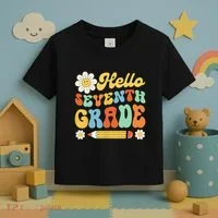 Hello Seventh 7th Grade Back To School Teachers Toddler T-Shirt thumb 3