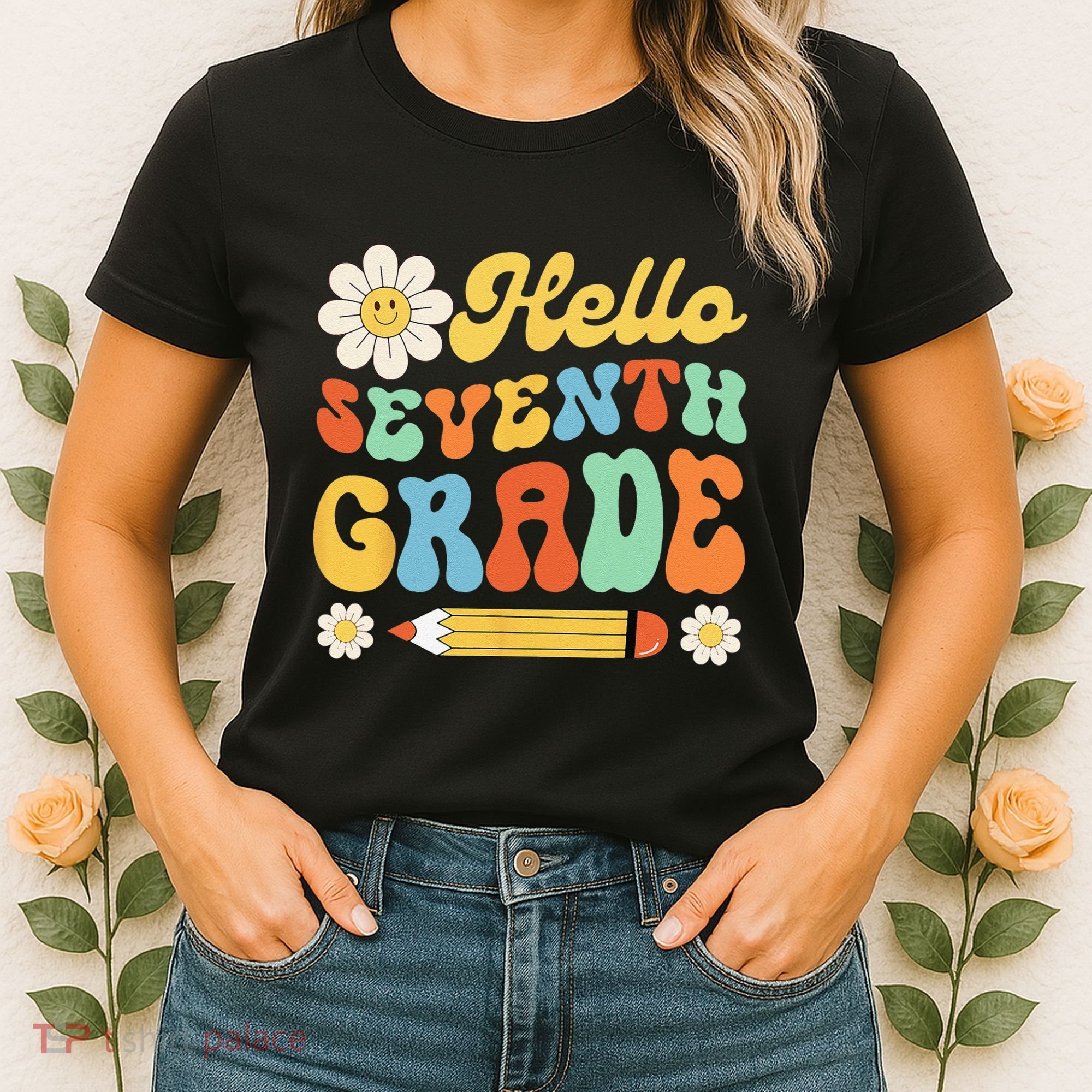 Hello Seventh 7th Grade Back To School Teachers Women's T-Shirt