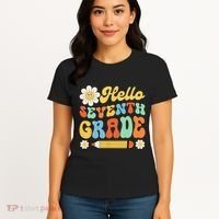 Hello Seventh 7th Grade Back To School Teachers Women's T-Shirt thumb 4