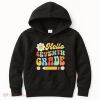 Hello Seventh 7th Grade Back To School Teachers Kids Hoodie thumb 0