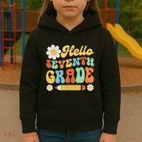Hello Seventh 7th Grade Back To School Teachers Kids Hoodie thumb 3