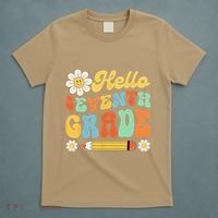 Hello Seventh 7th Grade Back To School Teachers T-Shirt thumb 5
