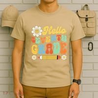 Hello Seventh 7th Grade Back To School Teachers T-Shirt thumb 6