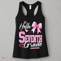 Hello Seventh 7th Grade First Day Of School Coquette Teacher Women's Tank Top thumb 3
