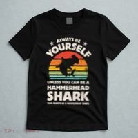 Hammerhead Shark Always Be Yourself Retro Vintage T-Shirt thumb 5