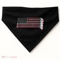 Hockey Sticks American Flag USA-Made Doggie Bandana thumb 0