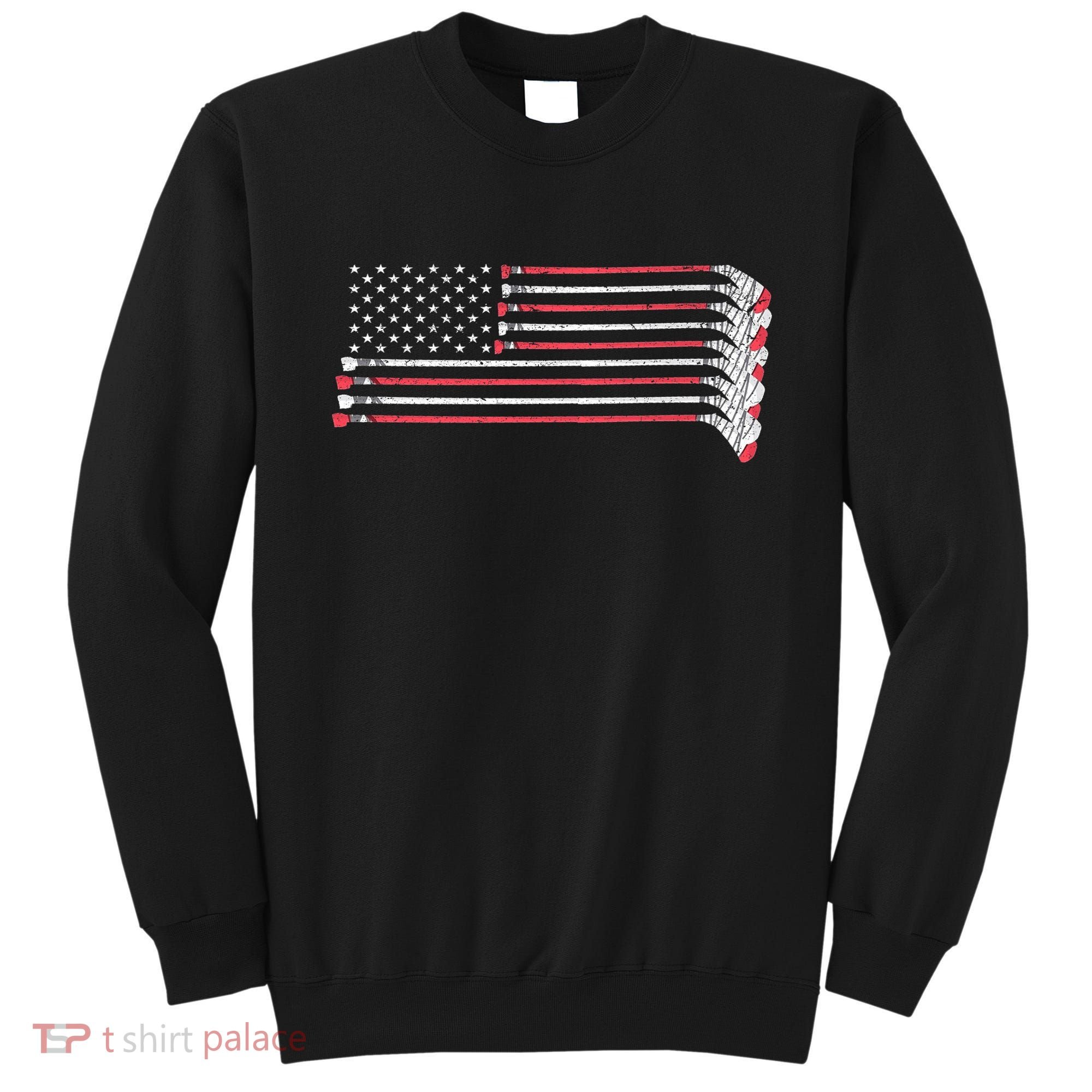 Hockey Sticks American Flag Sweatshirt