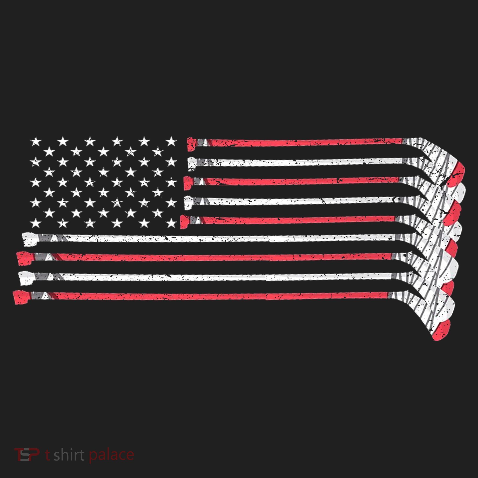 Hockey Sticks American Flag Beanie