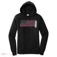 Hockey Sticks American Flag Women's Hoodie thumb 0