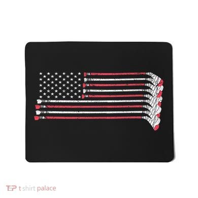 Hockey Sticks American Flag Mousepad