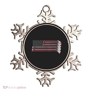 Hockey Sticks American Flag Ornament
