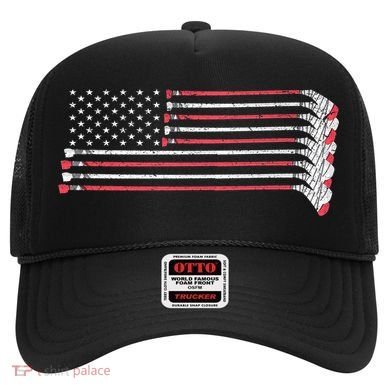 Hockey Sticks American Flag Hat