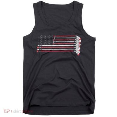 Hockey Sticks American Flag Tank Top