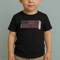 Hockey Sticks American Flag Toddler T-Shirt thumb 2