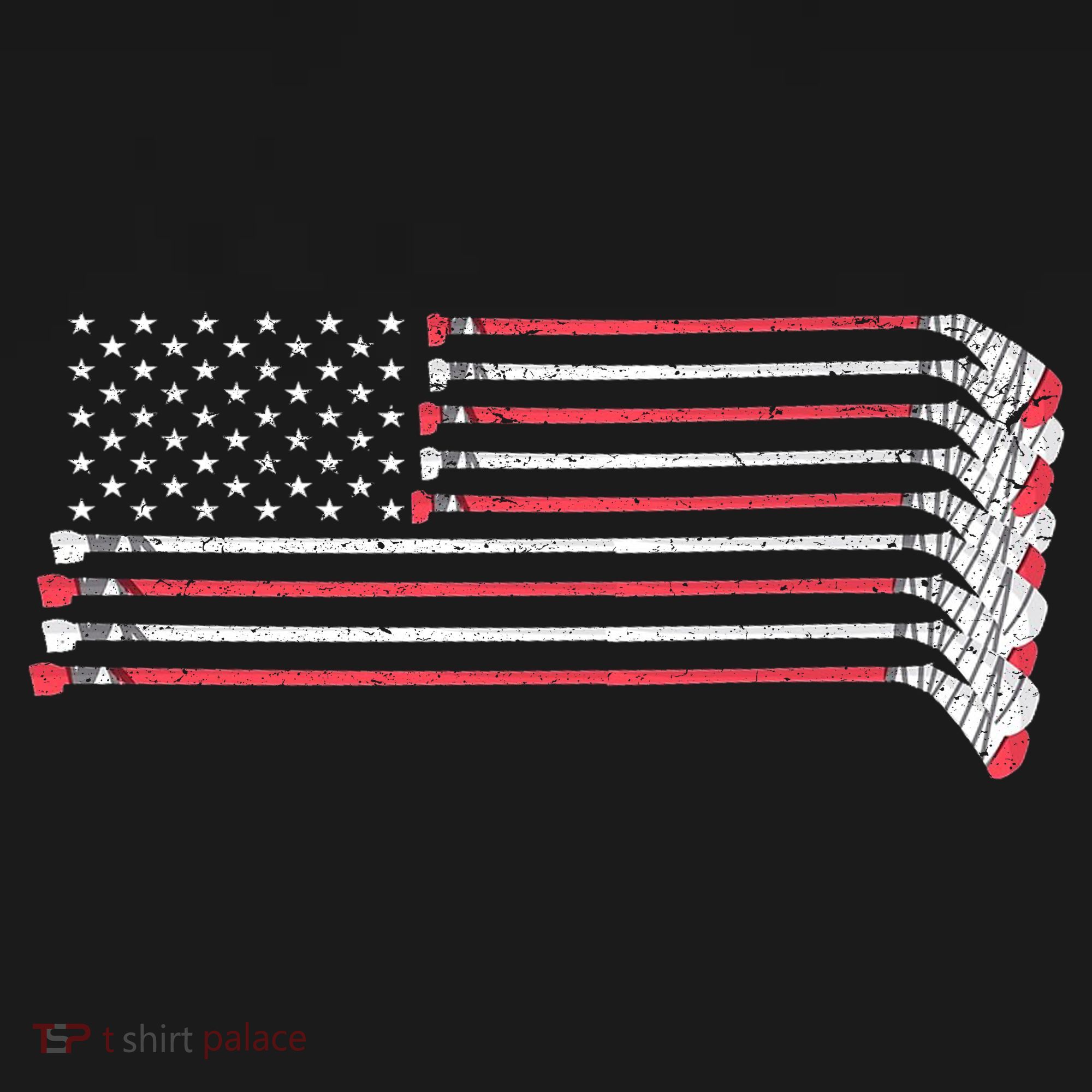 Hockey Sticks American Flag Visor