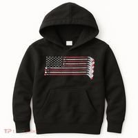 Hockey Sticks American Flag Kids Hoodie thumb 0