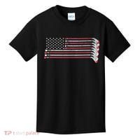 Hockey Sticks American Flag Kids T-Shirt thumb 0