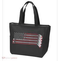 Hockey Sticks American Flag Tote Bag thumb 3