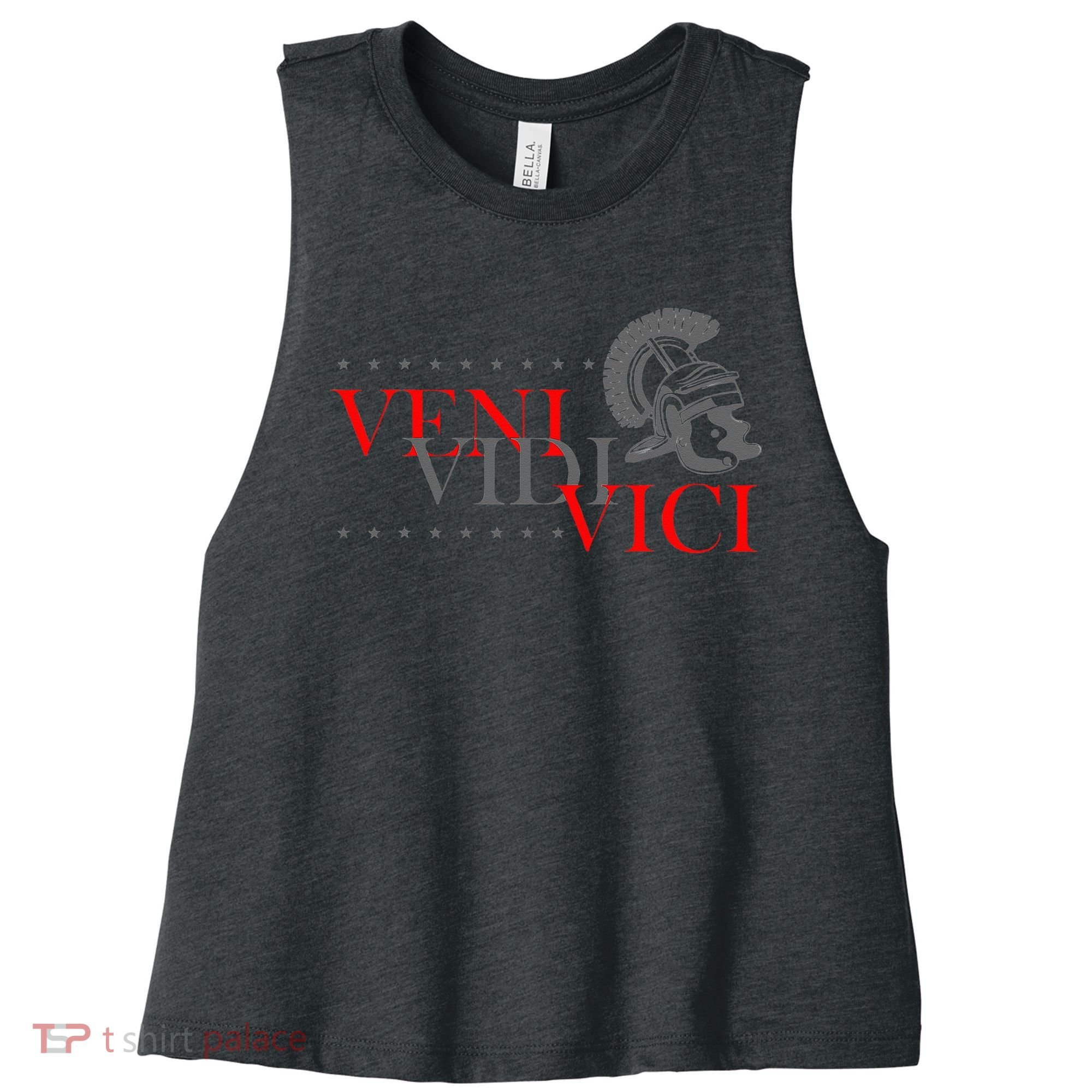 History Students And History Lover For Veni Vidi Vici Women's Racerback Cropped Tank