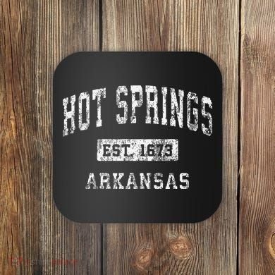 Hot Springs Arkansas Ar Vintage Established Coaster