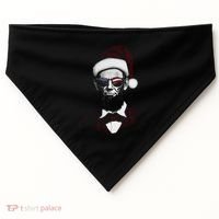 Hipster Santa Abraham Lincoln USA-Made Doggie Bandana thumb 0