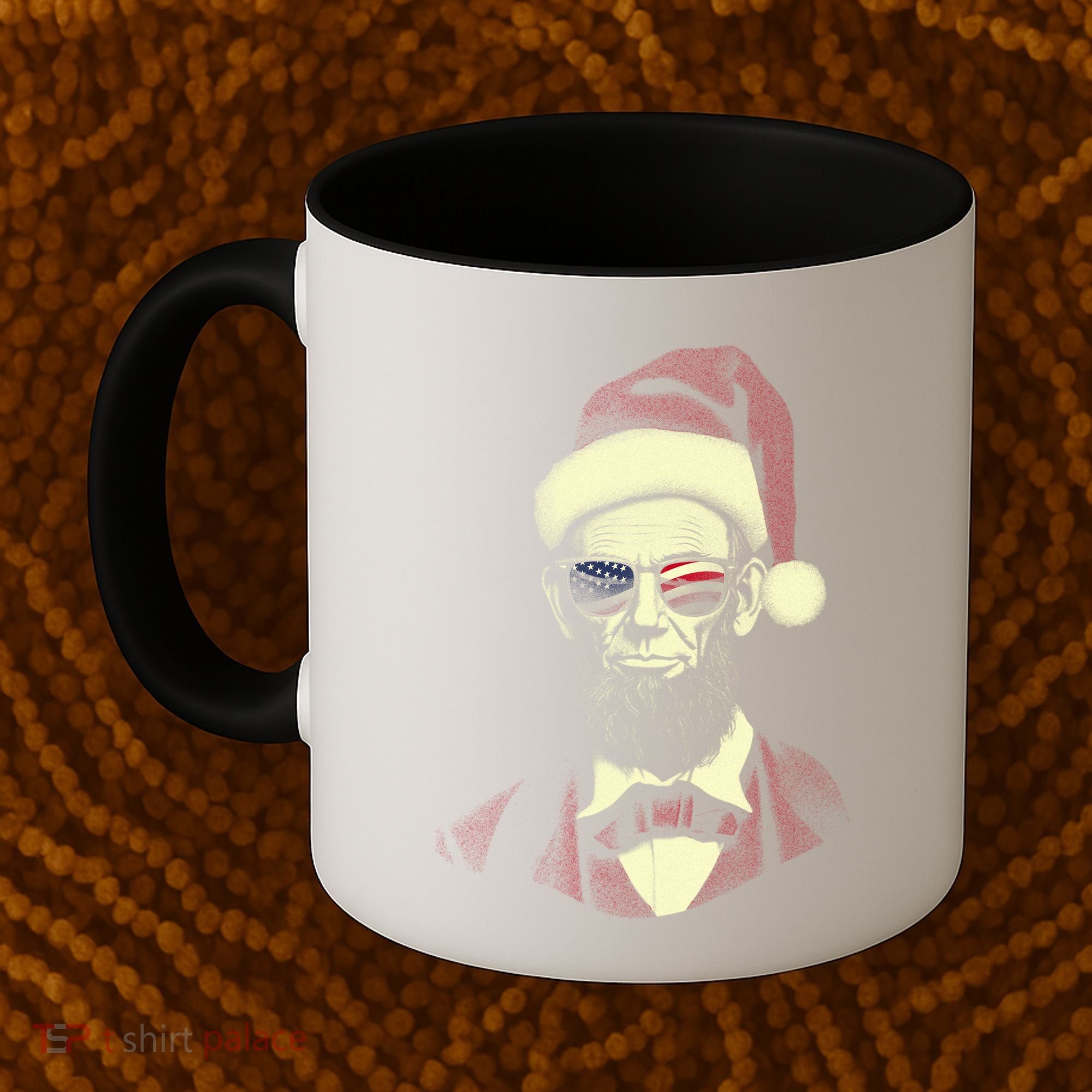 Hipster Santa Abraham Lincoln Coffee Mug