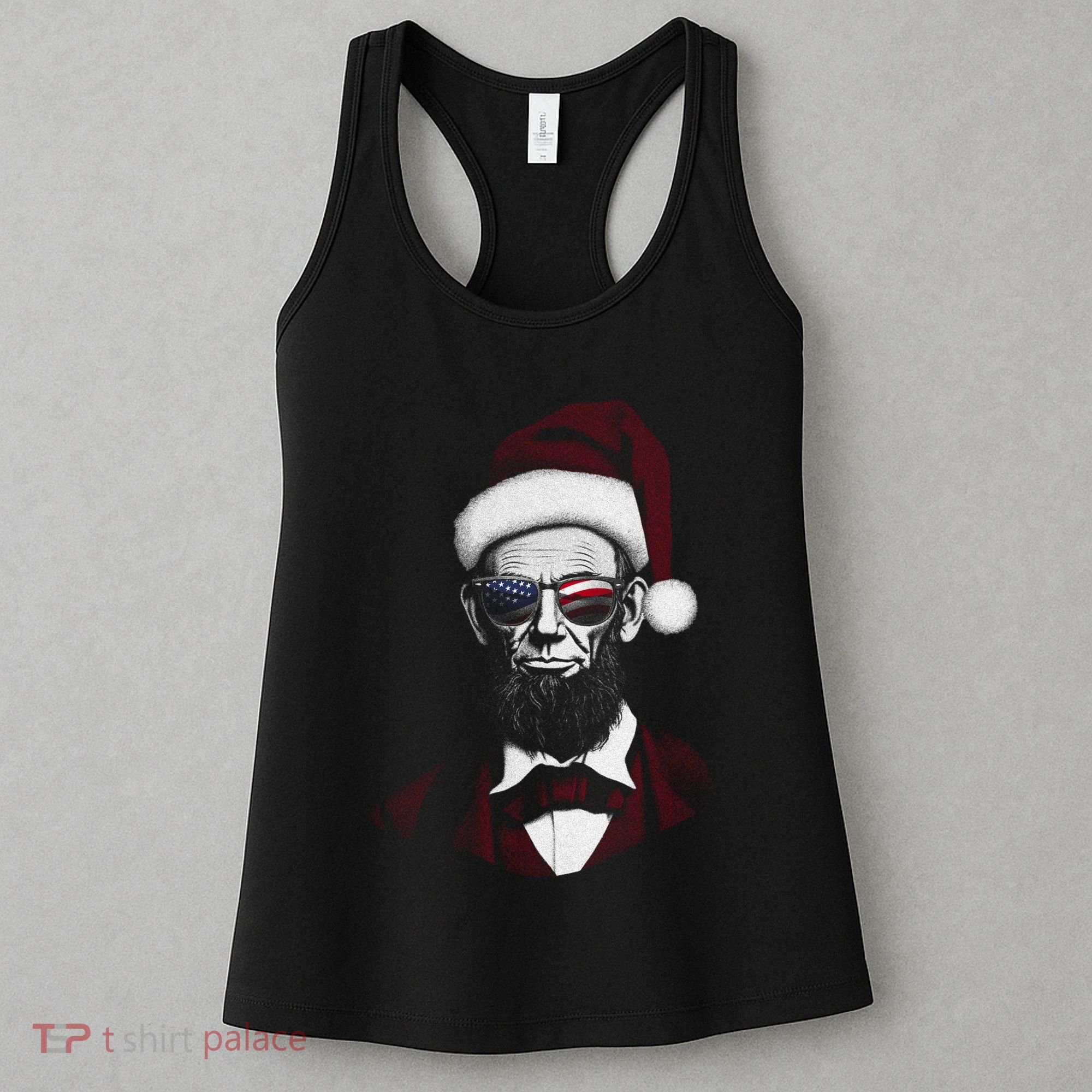 Hipster Santa Abraham Lincoln Women's Tank Top