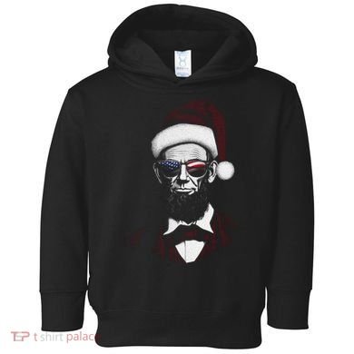 Hipster Santa Abraham Lincoln Toddler Hoodie