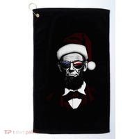Hipster Santa Abraham Lincoln Golf Towel thumb 0