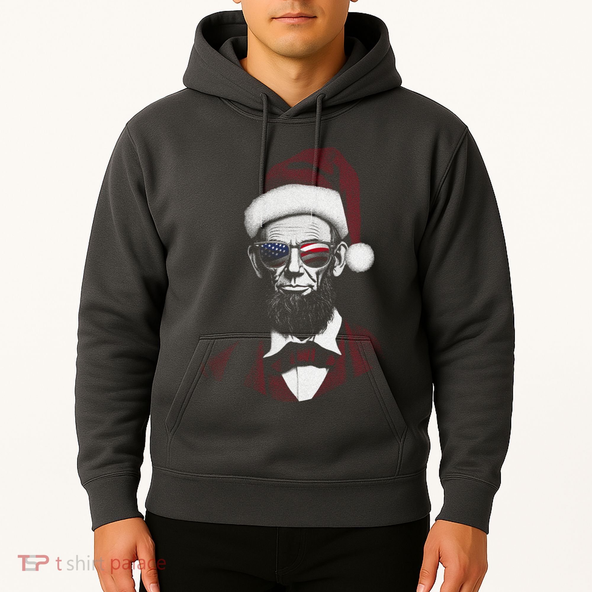 Hipster Santa Abraham Lincoln Hoodie
