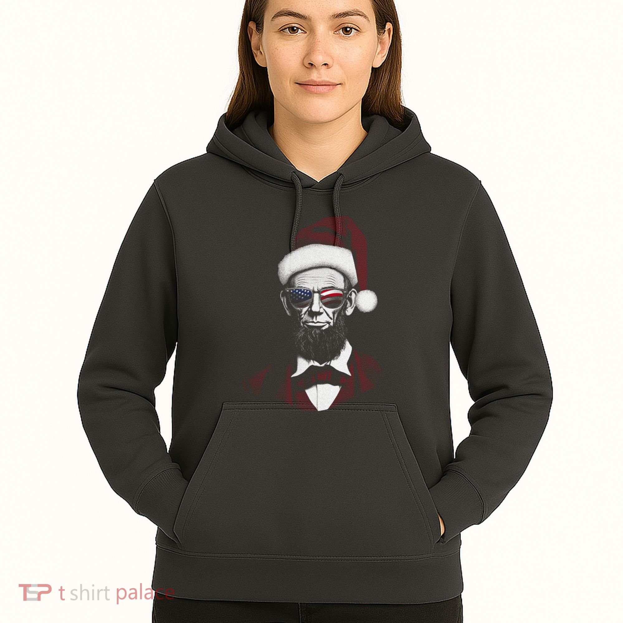 Hipster Santa Abraham Lincoln Hoodie