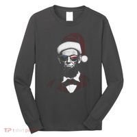 Hipster Santa Abraham Lincoln Long Sleeve Shirt thumb 0