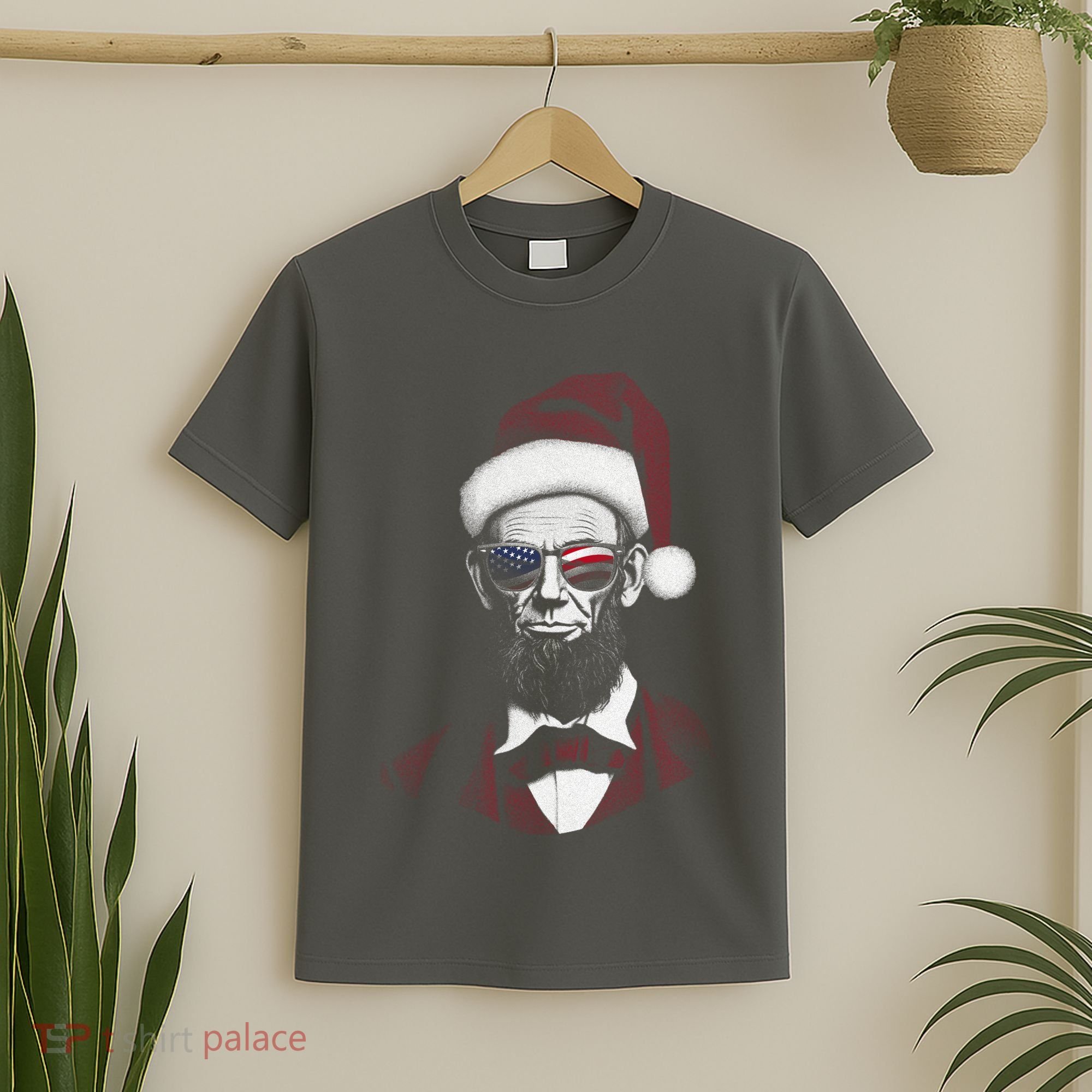 Hipster Santa Abraham Lincoln T-Shirt