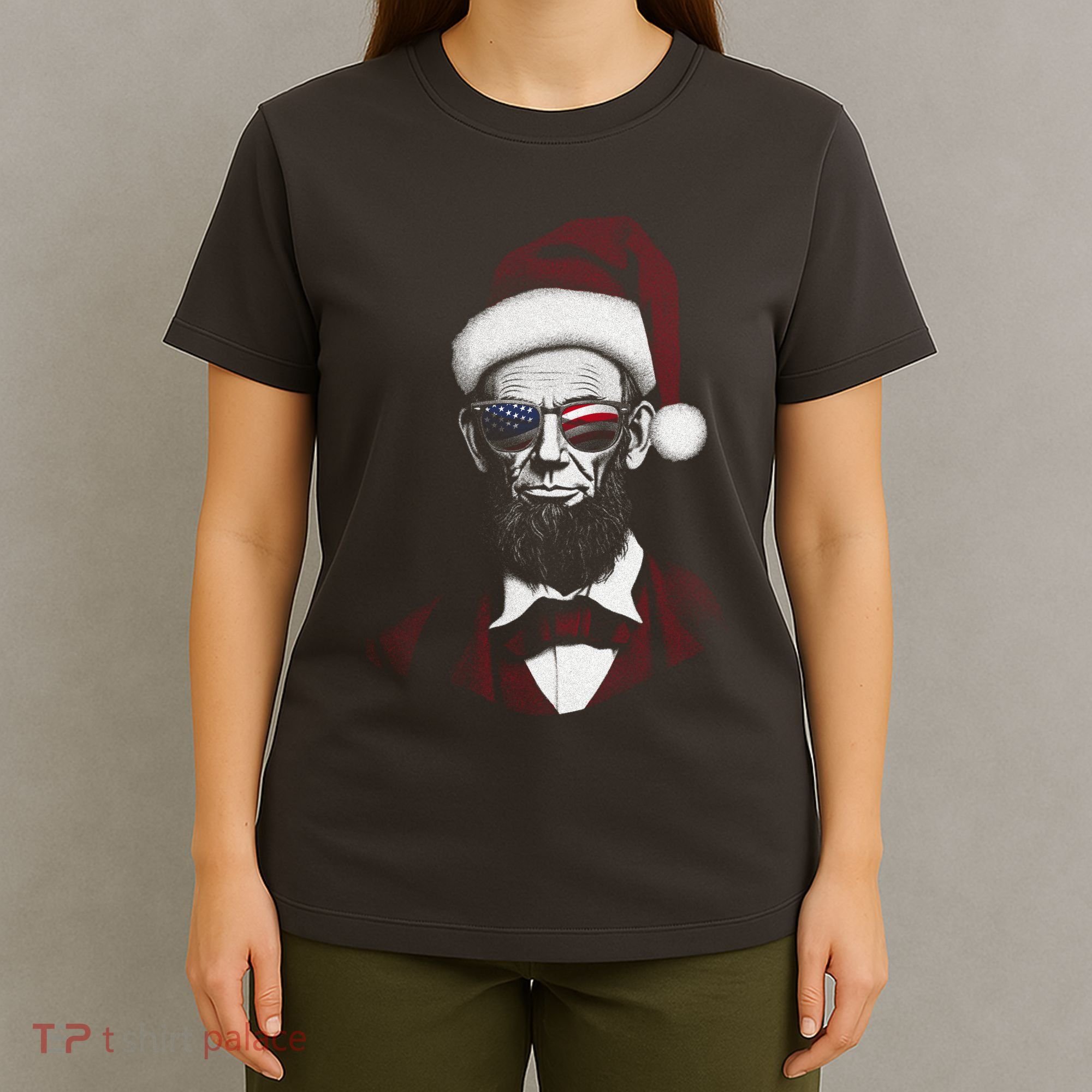 Hipster Santa Abraham Lincoln T-Shirt
