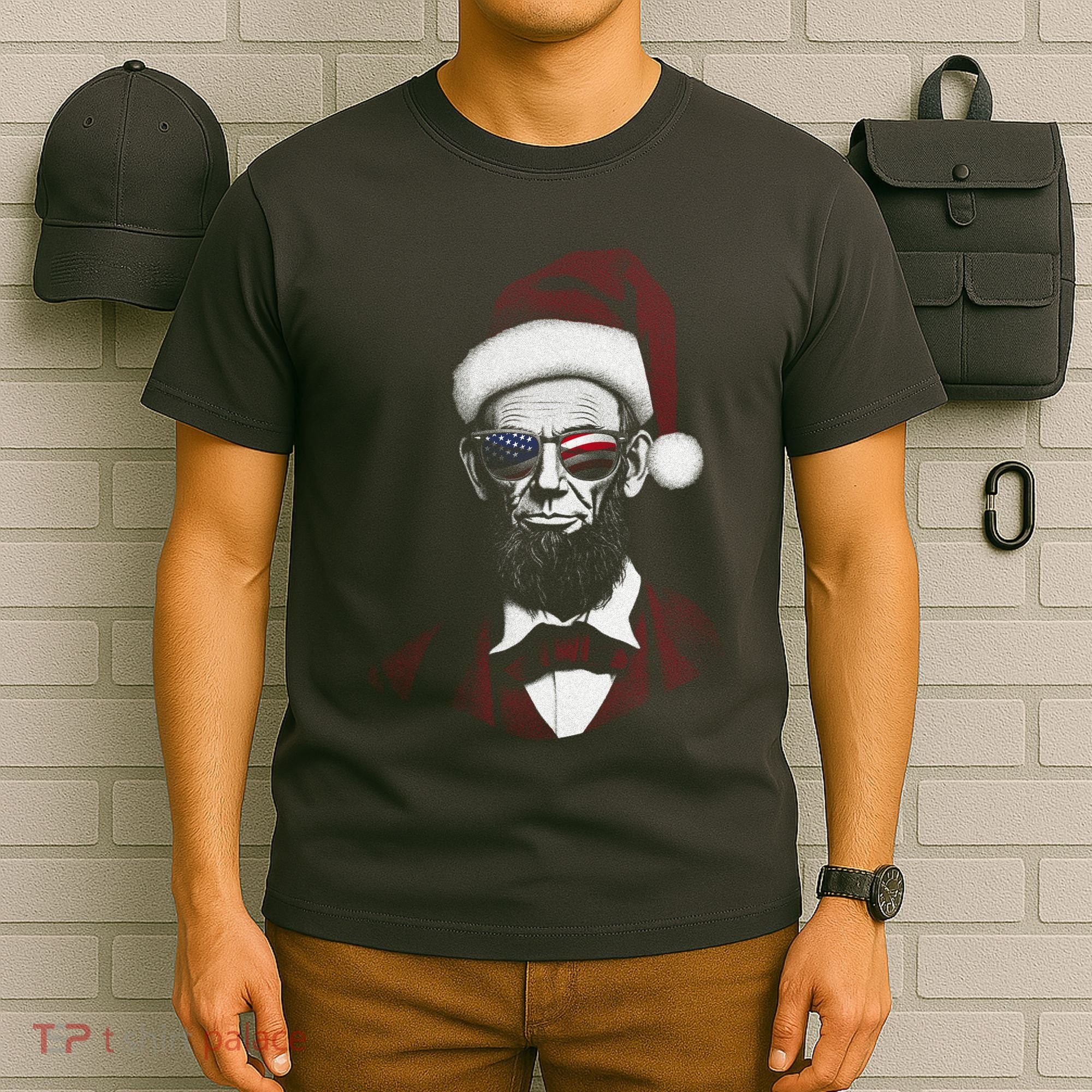 Hipster Santa Abraham Lincoln T-Shirt