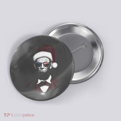 Hipster Santa Abraham Lincoln Button