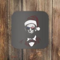 Hipster Santa Abraham Lincoln Coaster thumb 0