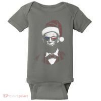 Hipster Santa Abraham Lincoln Baby Bodysuit thumb 0