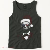 Hipster Santa Abraham Lincoln Tank Top thumb 2