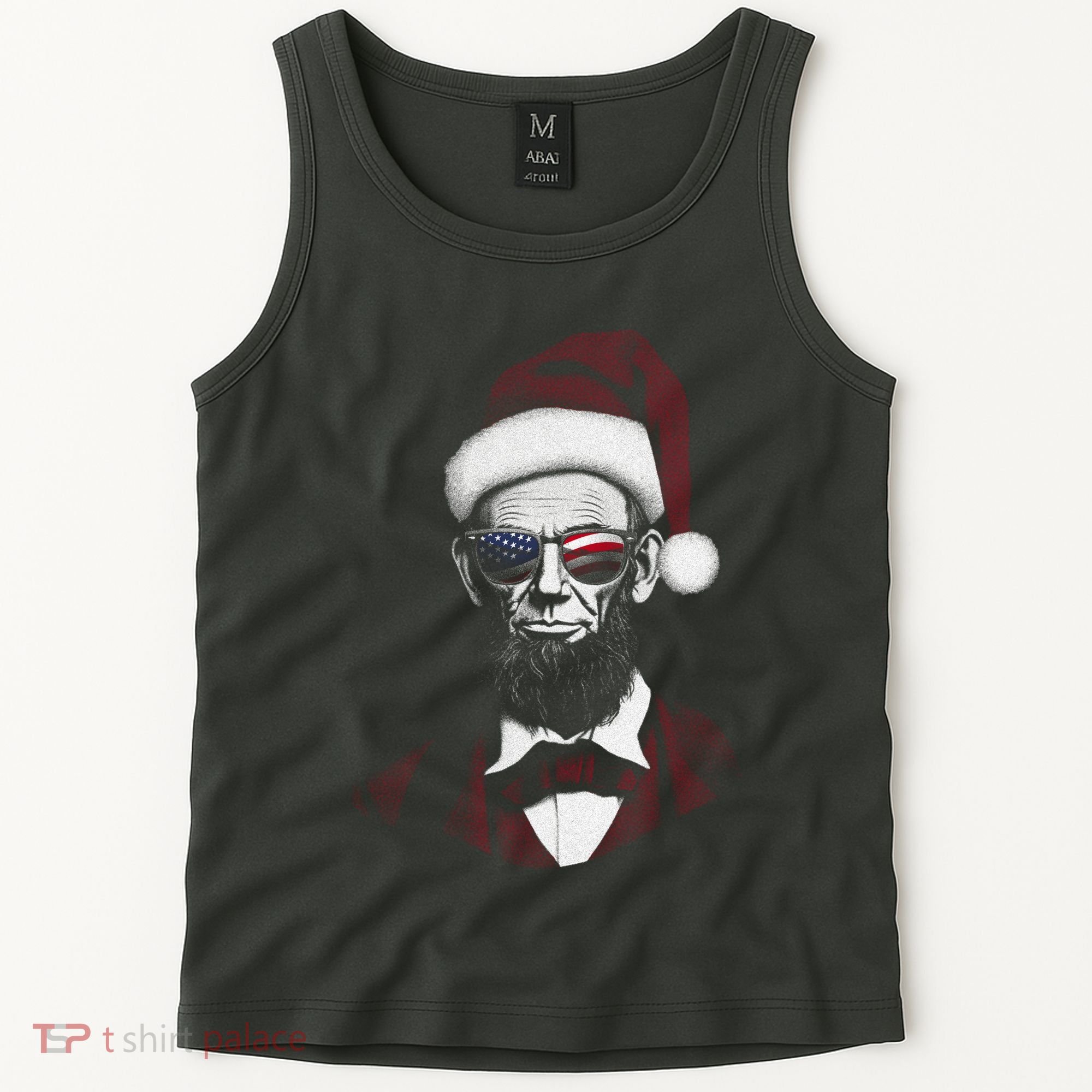 Hipster Santa Abraham Lincoln Tank Top