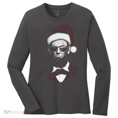 Hipster Santa Abraham Lincoln Women's Long Sleeve Shirt