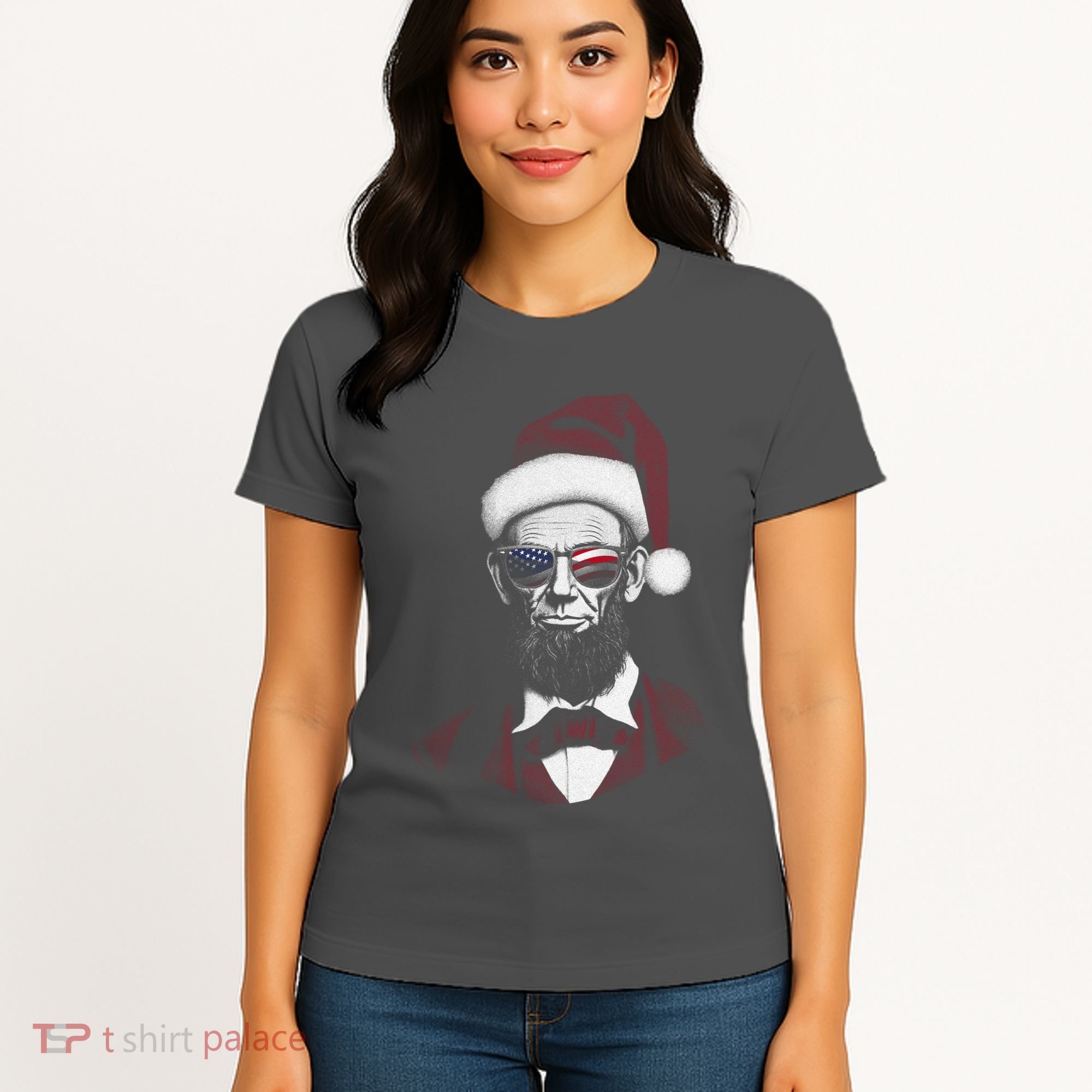Hipster Santa Abraham Lincoln Women's T-Shirt