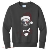 Hipster Santa Abraham Lincoln Kids Sweatshirt thumb 0