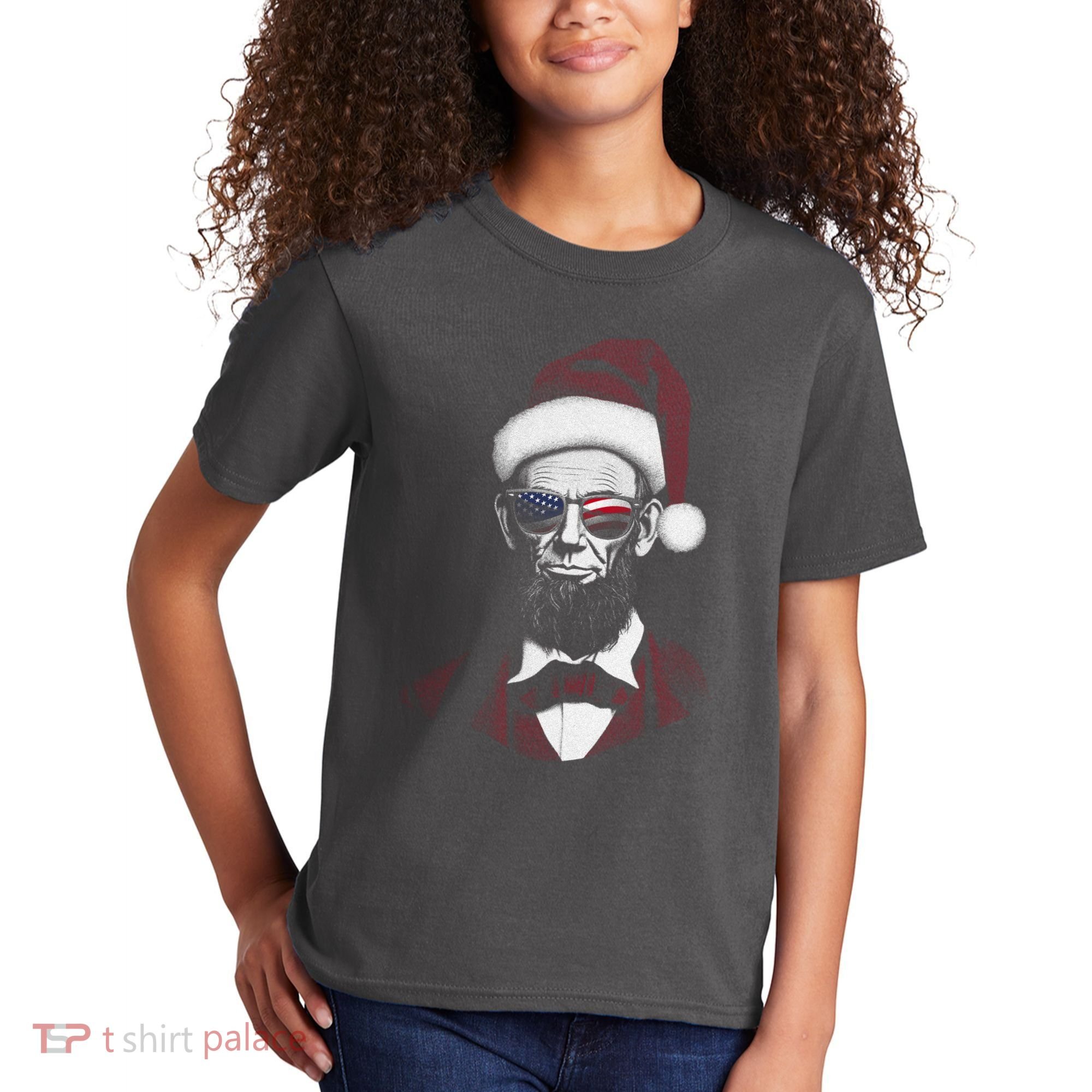 Hipster Santa Abraham Lincoln Kids T-Shirt