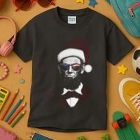 Hipster Santa Abraham Lincoln Kids T-Shirt thumb 3